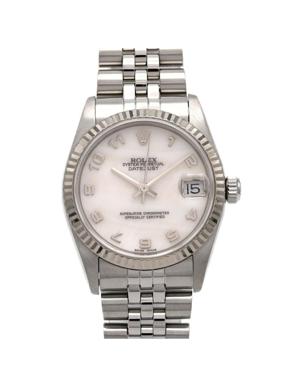 Rolex Datejust Stainless Steel White Gold Automatic